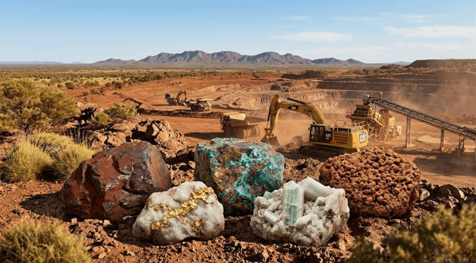 Australian mining and minerals industry with large mining operation