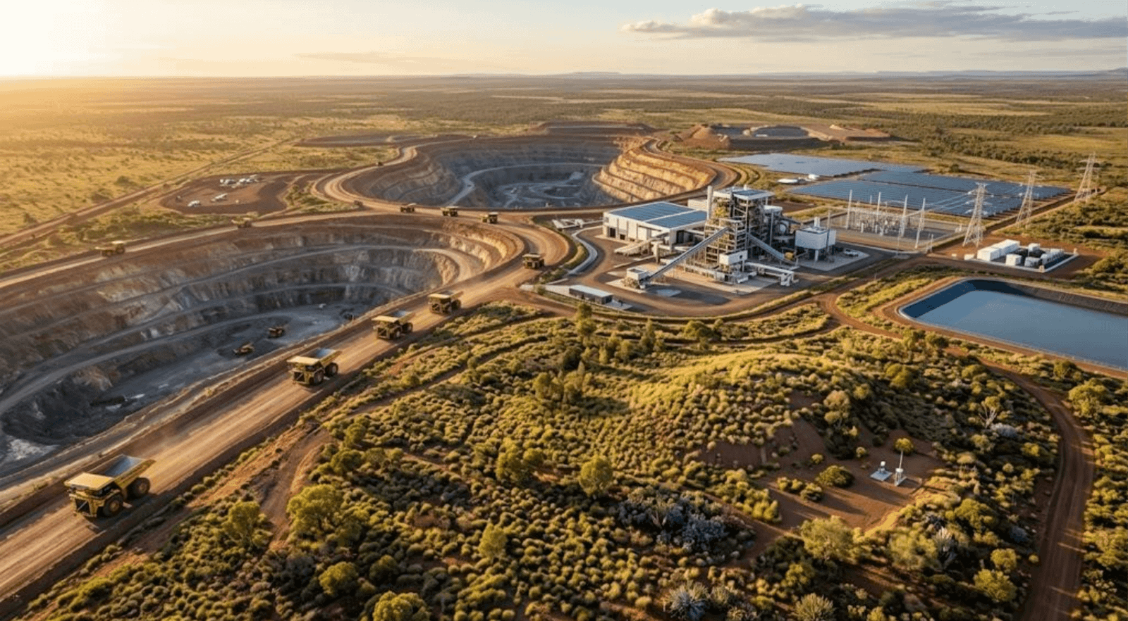 Australian mining and minerals industry with large mining operation