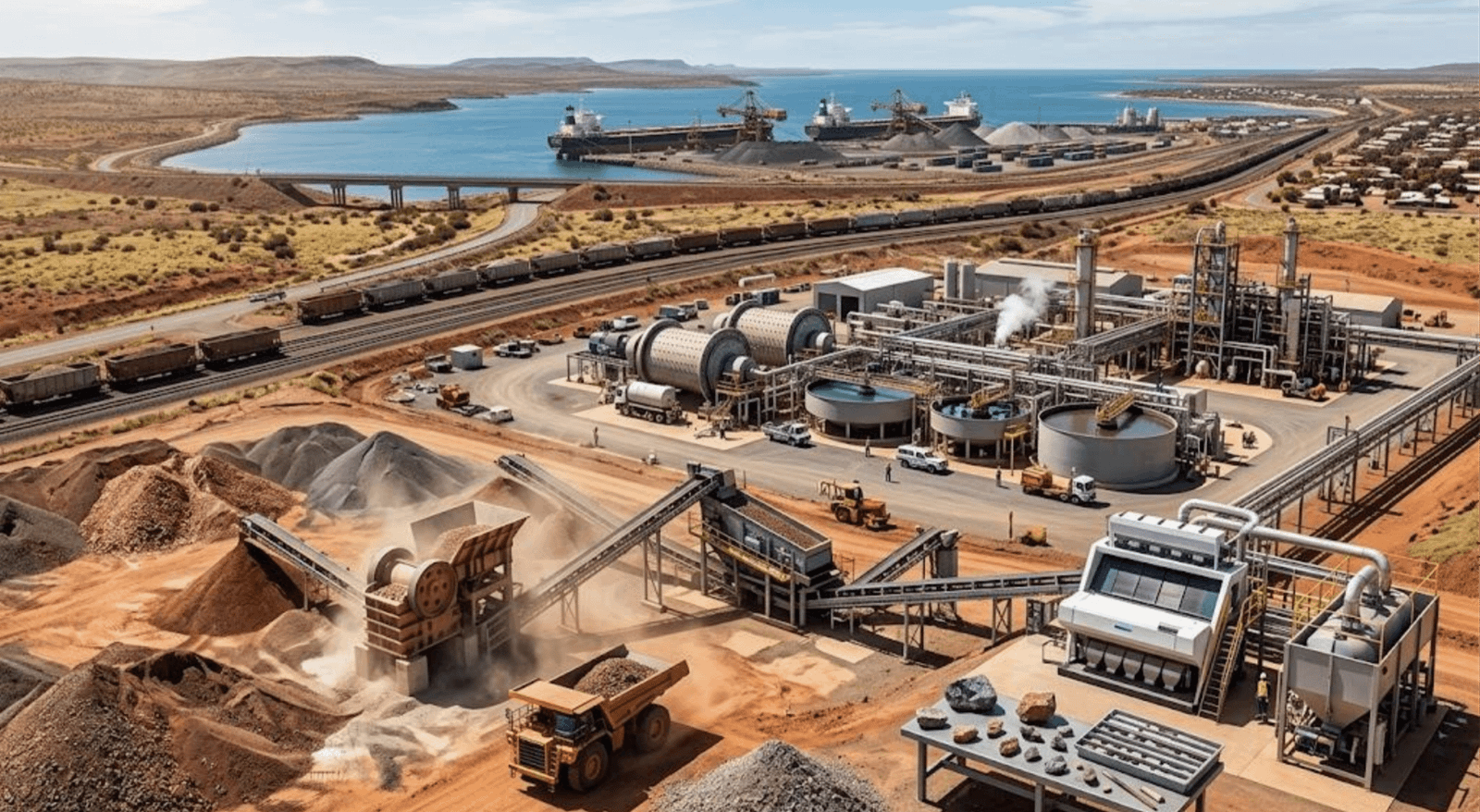 Australian mining and minerals industry with large mining operation